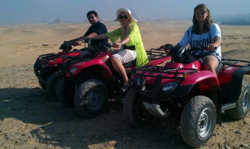 Quad Bike At Giza Pyramids.